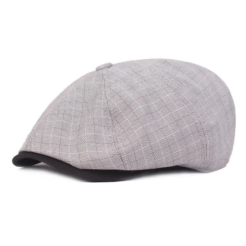 Classic Newsboy 8 Panel Plaid Beret Hat