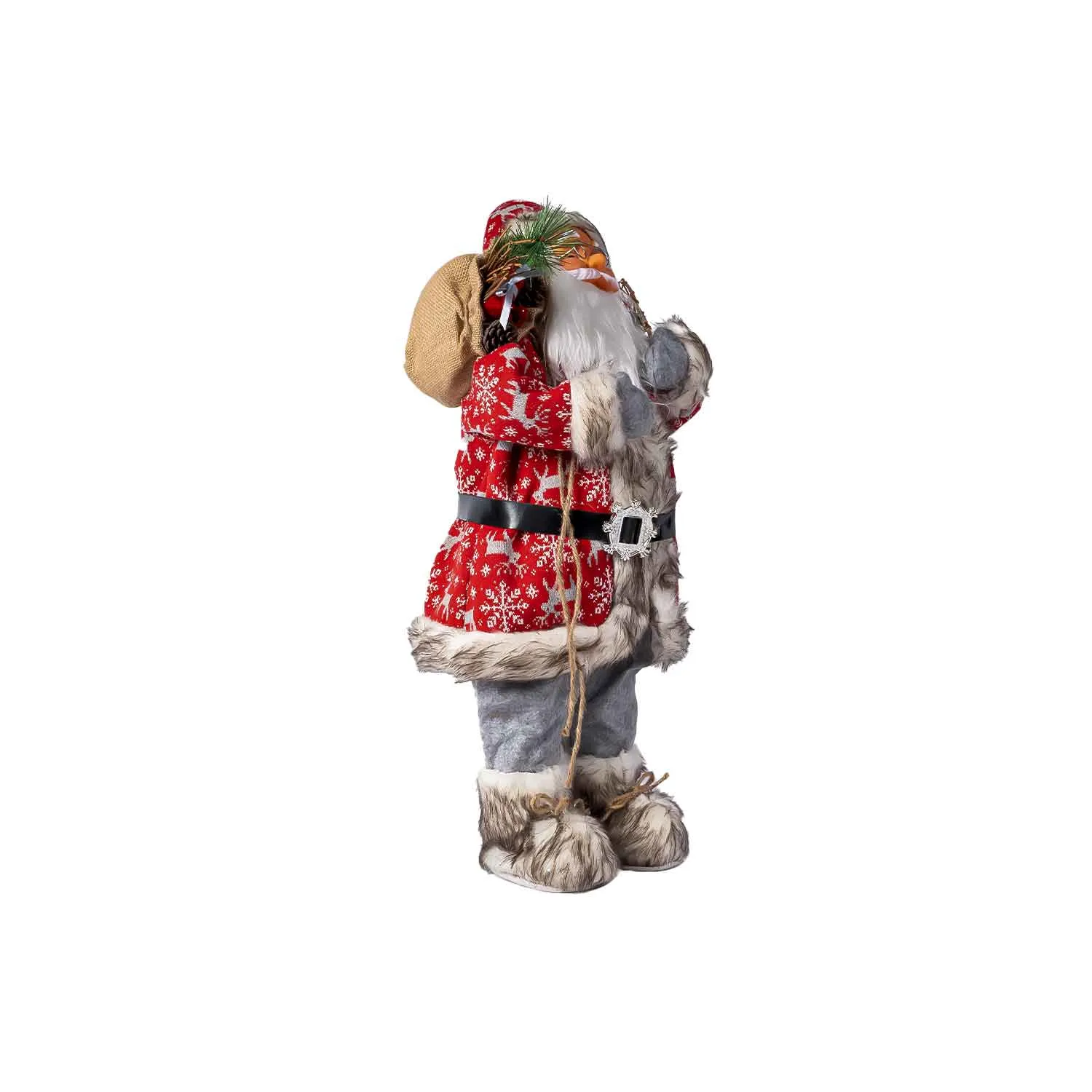 Classic Red Sweater Santa with Gift Sack - 60cm