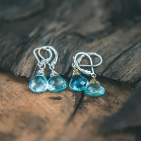 Compassion: Blue Topaz earrings