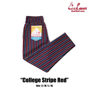 Cookman Chef Pants - College Stripe Red