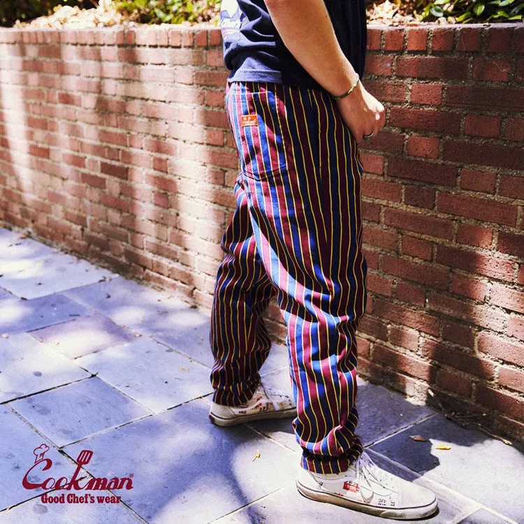 Cookman Chef Pants - College Stripe Red