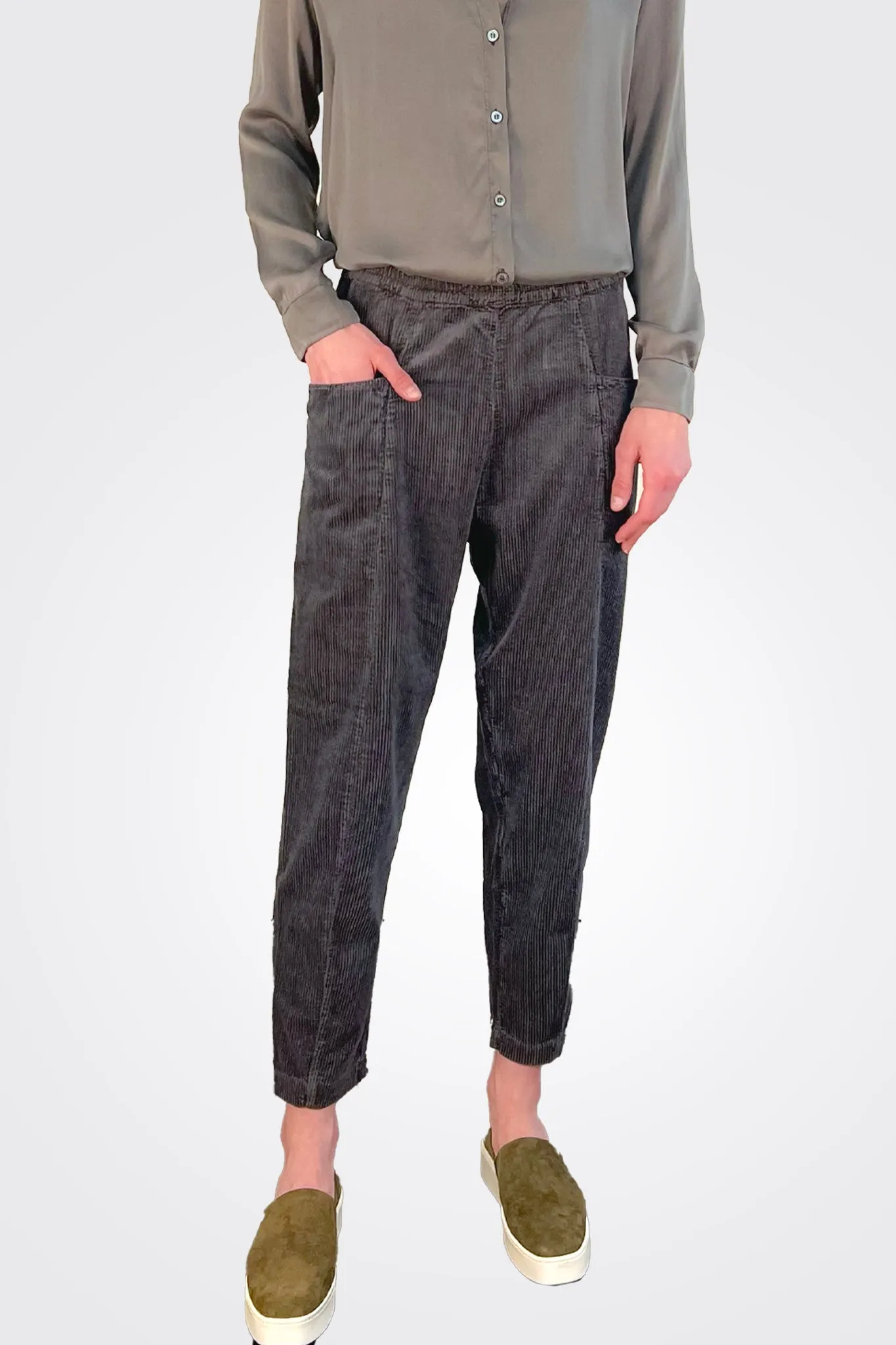 Corduroy Trousers - Grey