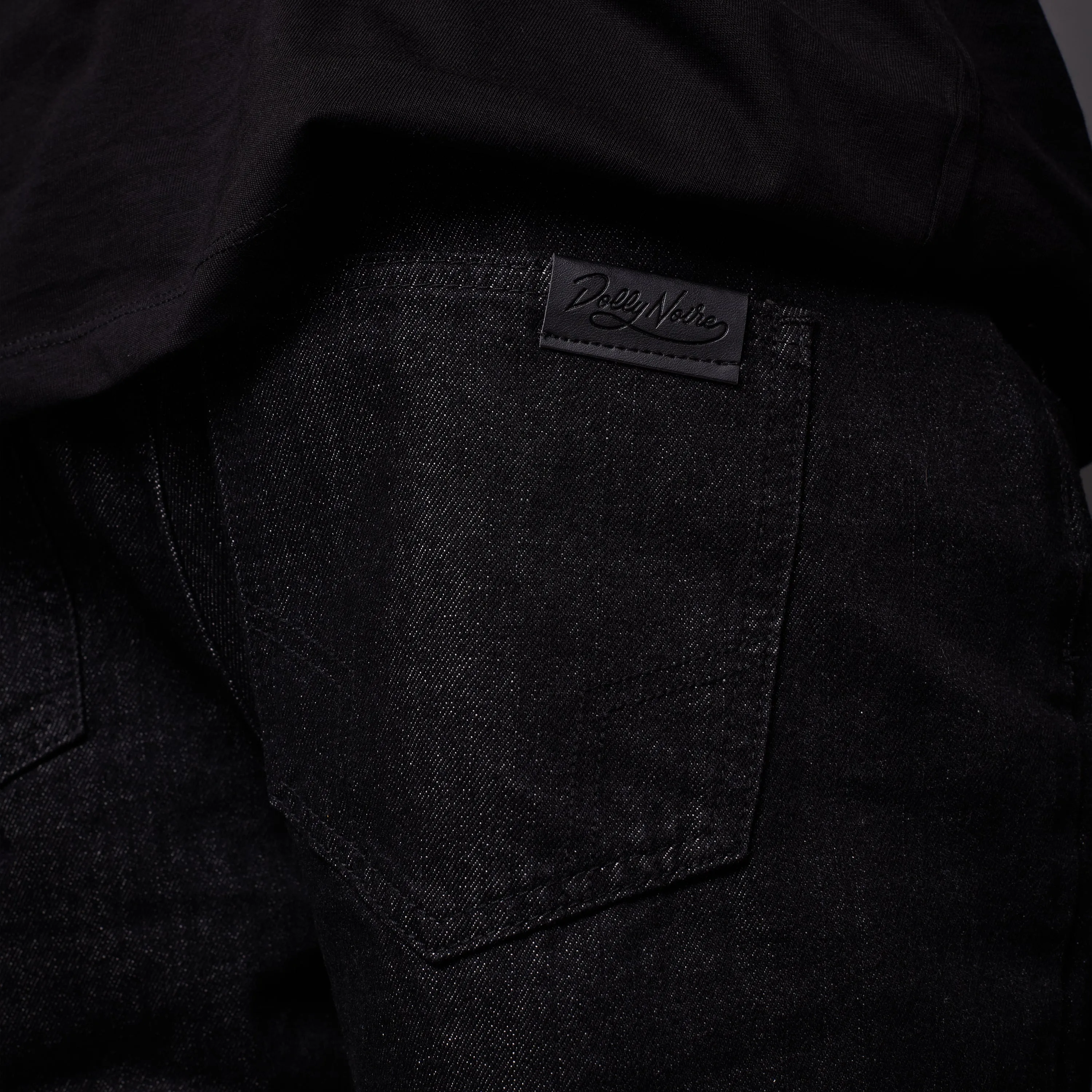 Denim 5 Pockets Pants Black