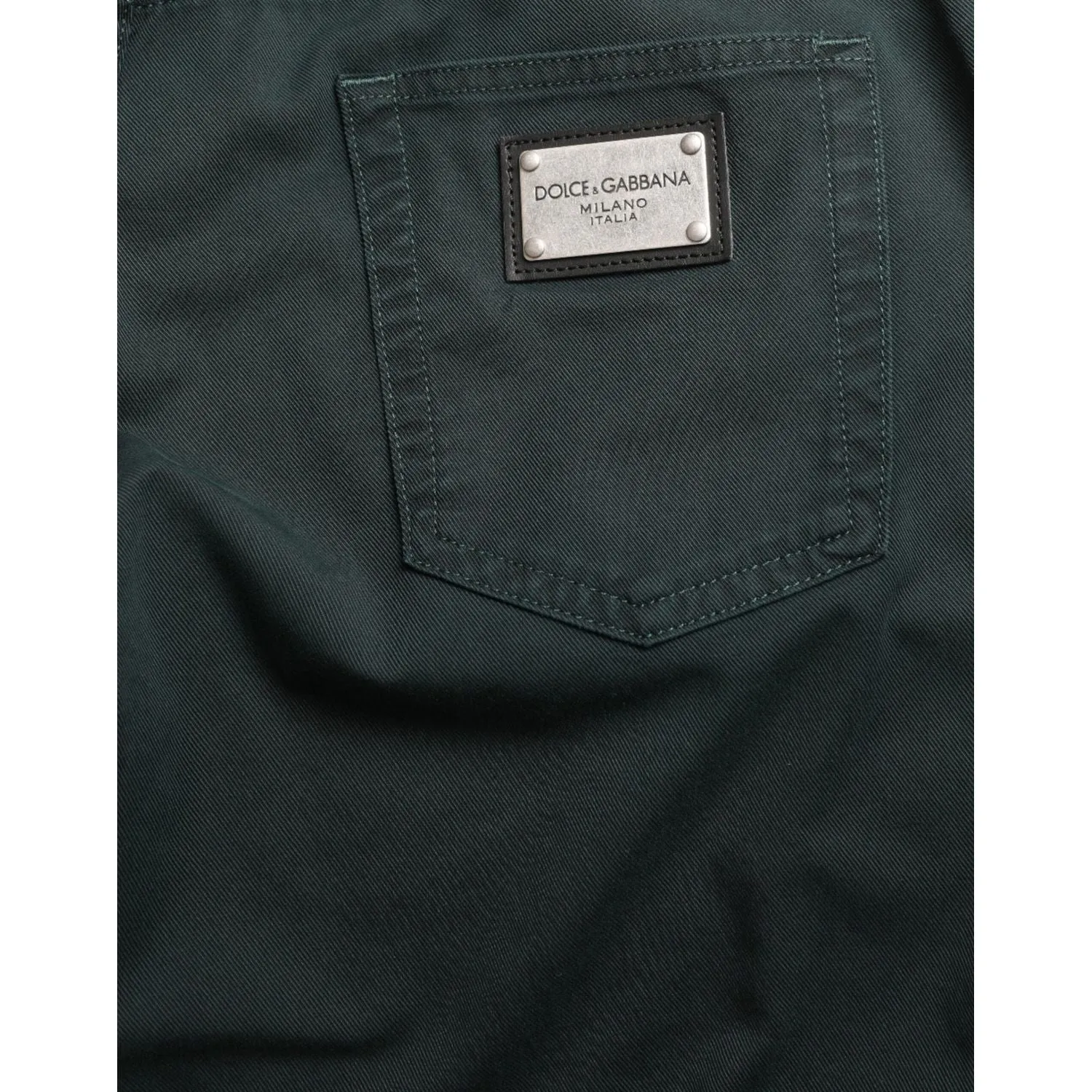 Dolce & Gabbana Elegant Green Skinny Cotton Jeans