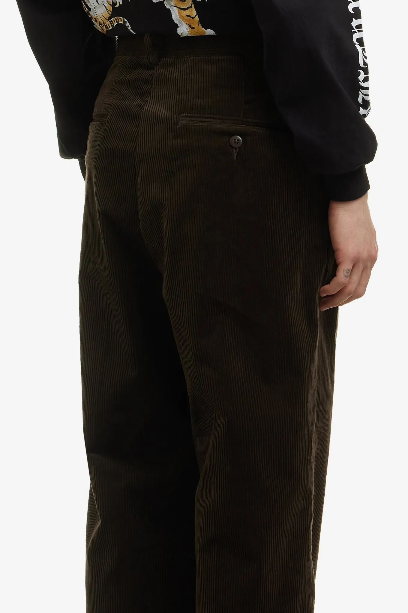 DOUBLE PLEATED CORDUROY TROUSERS