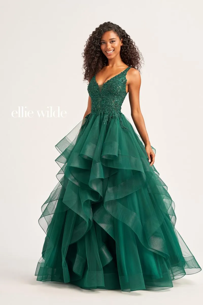 Ellie Wilde Tiered Ball Gown EW35119