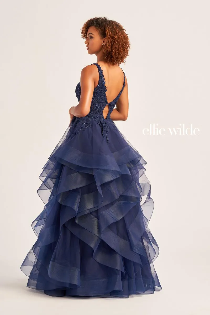 Ellie Wilde Tiered Ball Gown EW35119