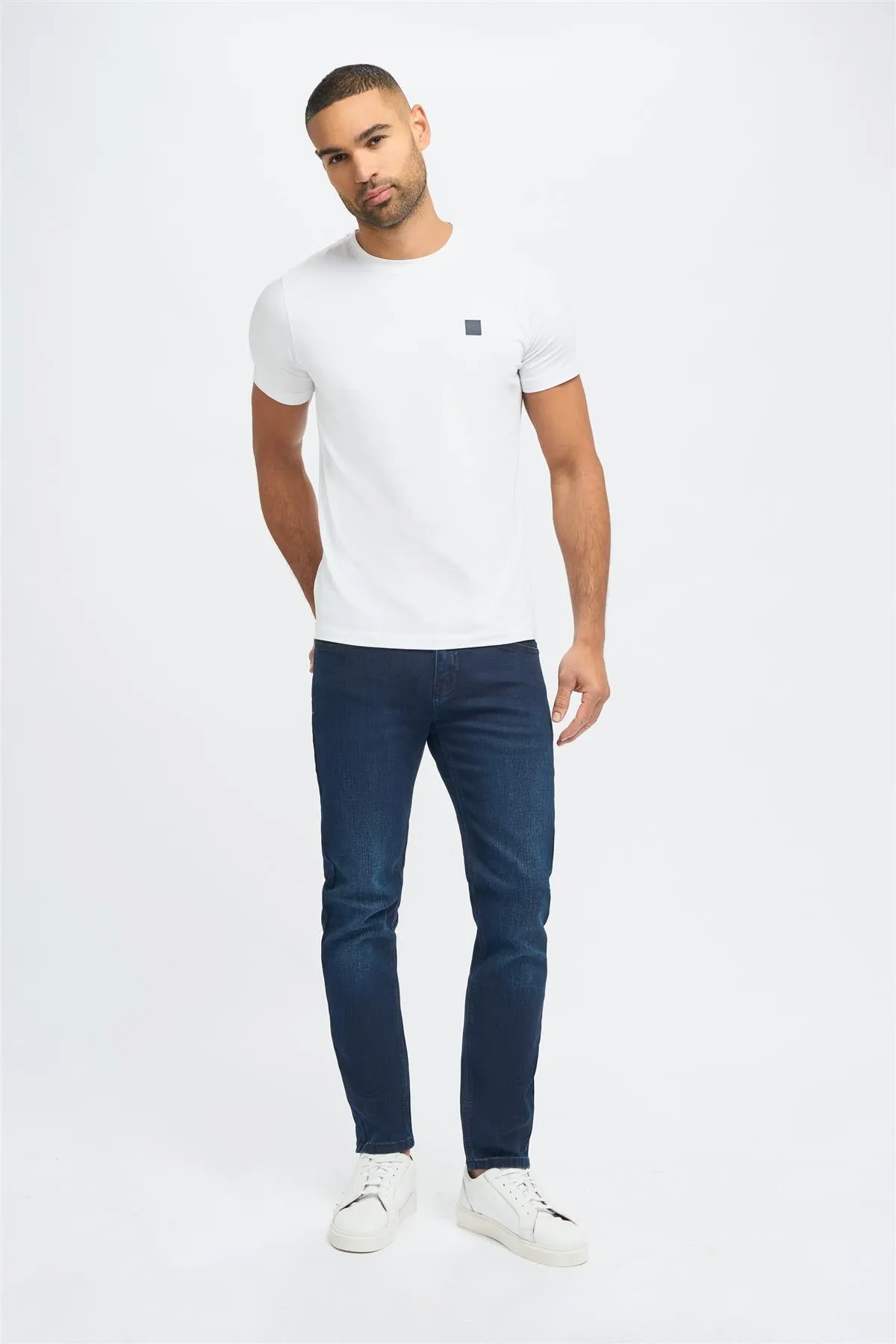 Elliot Navy Stretch Slim Fit Jeans