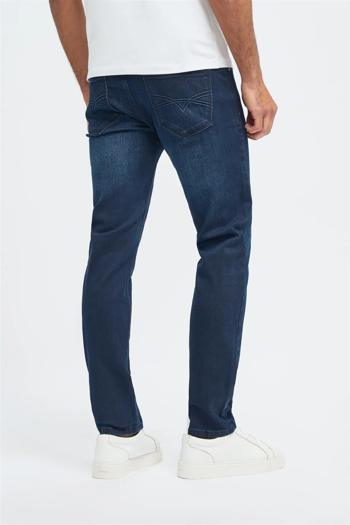 Elliot Navy Stretch Slim Fit Jeans