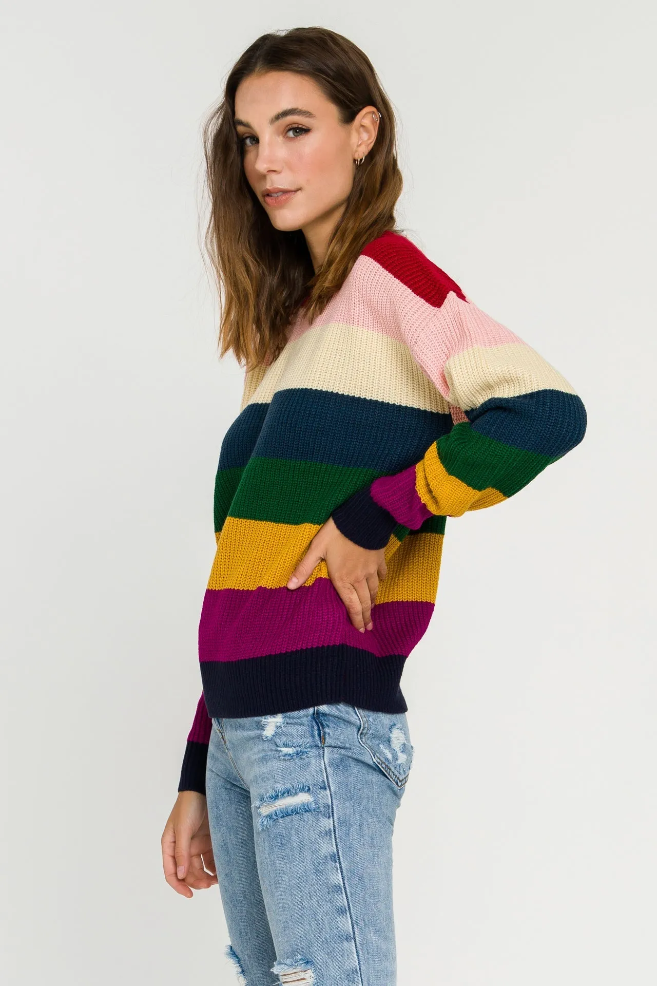 English Factory - Multi-Colored Stripe Sweater