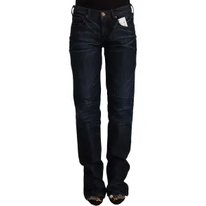 Ermanno Scervino Chic Dark Blue Mid Waist Jeans