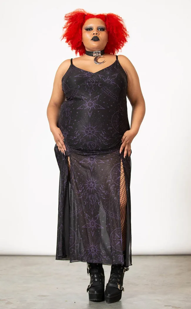 Evenescent Mesh Maxi Dress [Plus-Size]