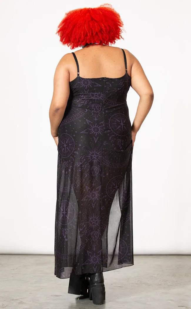 Evenescent Mesh Maxi Dress [Plus-Size]