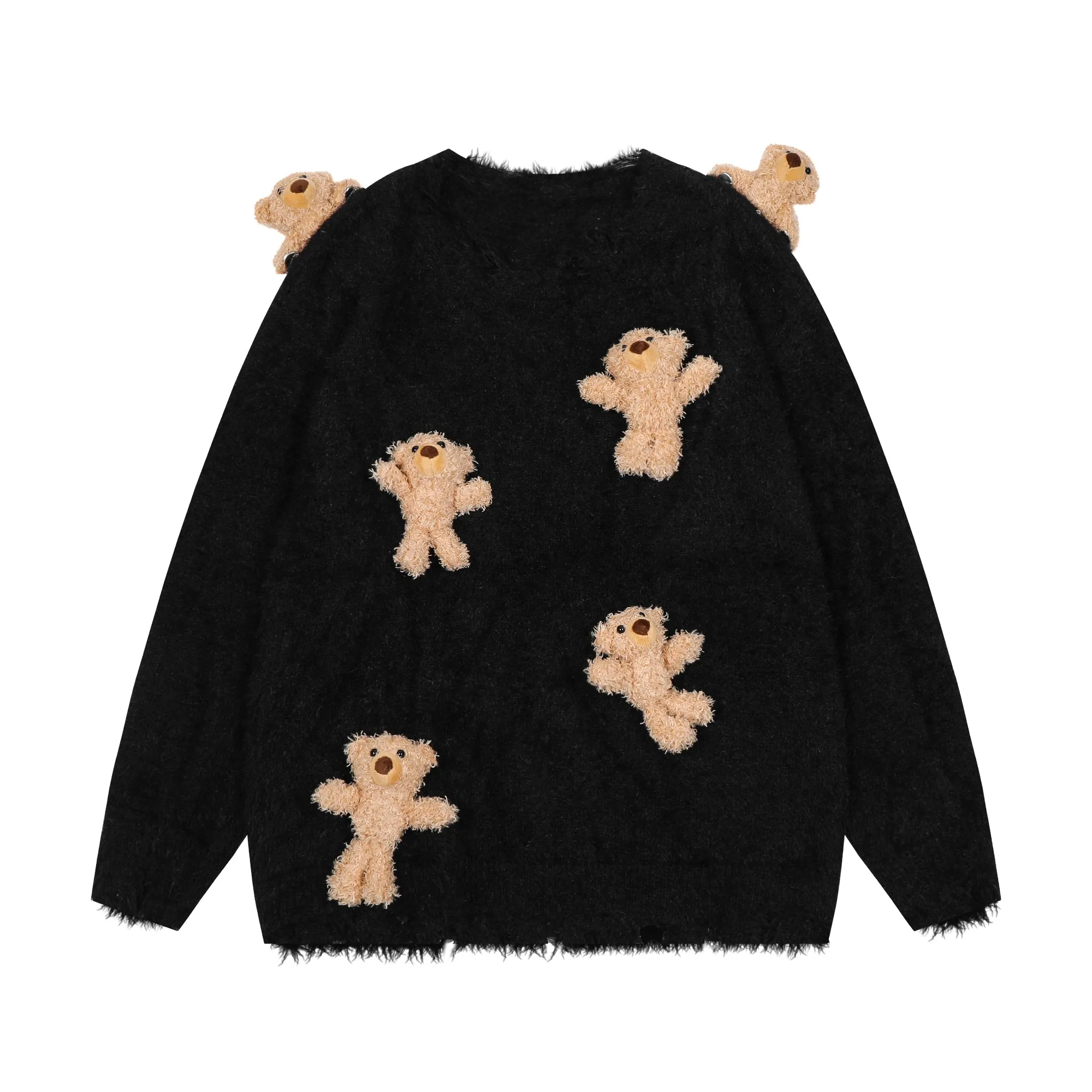 Faire Echo 3D Bear Embellished Sweater