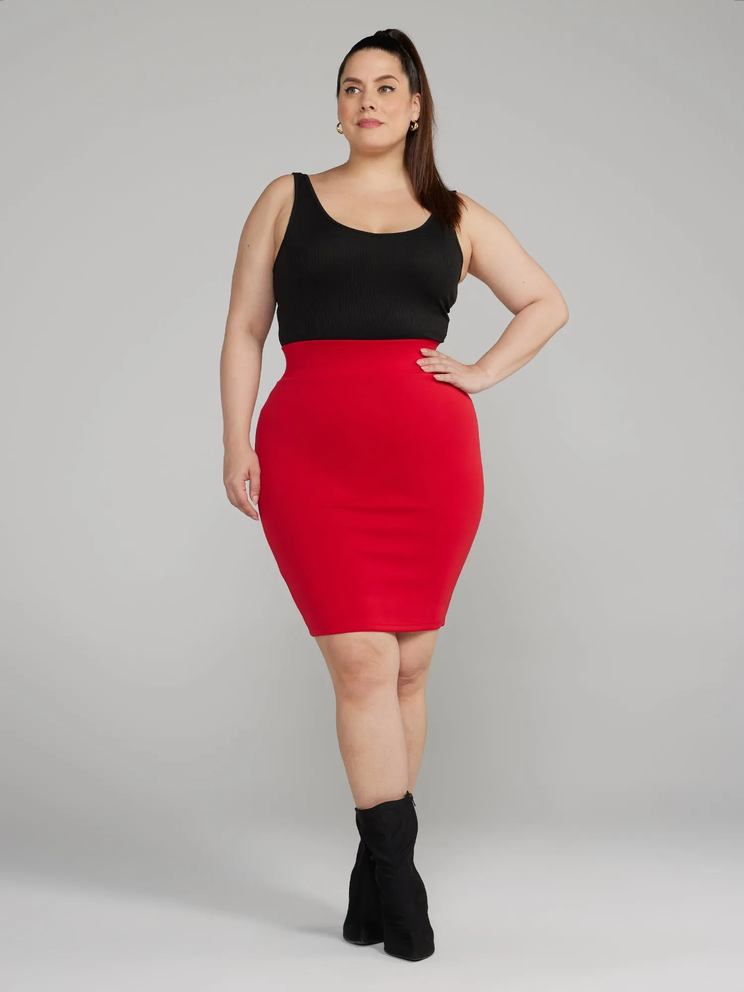 Fashion To Figure - High Waisted Knit Pencil Skirt