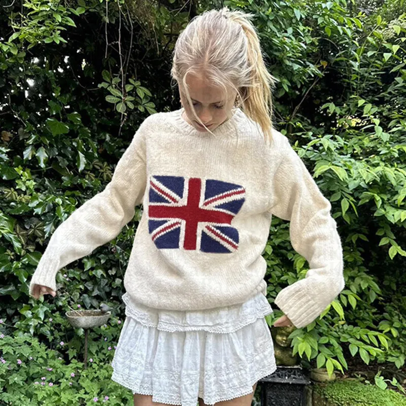 Fashionkova Brit Union Jack Knit Sweater