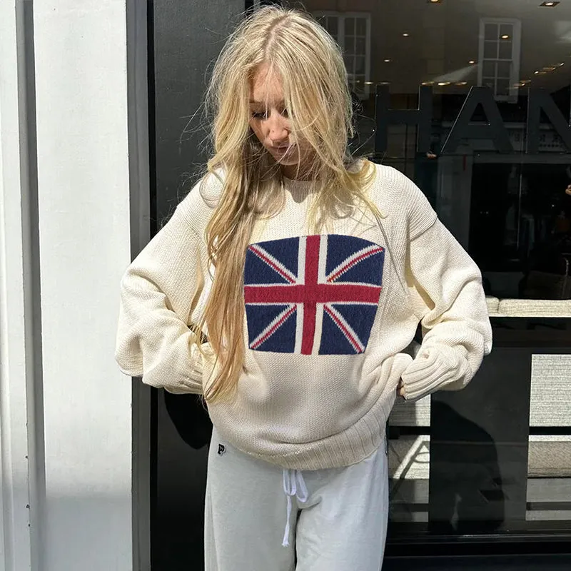 Fashionkova Brit Union Jack Knit Sweater