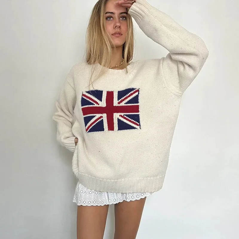 Fashionkova Brit Union Jack Knit Sweater