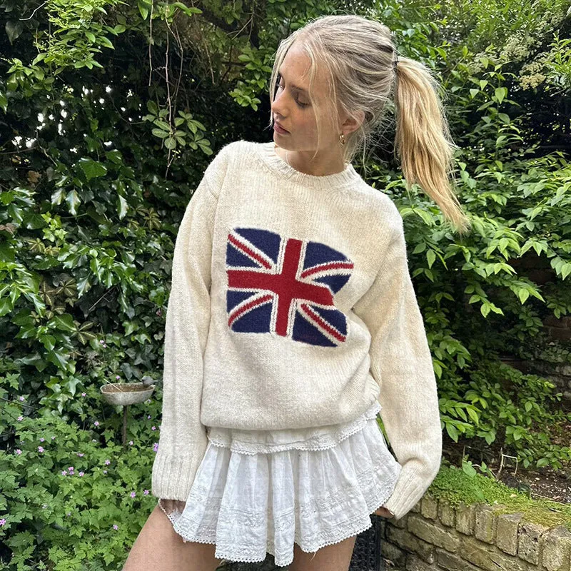 Fashionkova Brit Union Jack Knit Sweater