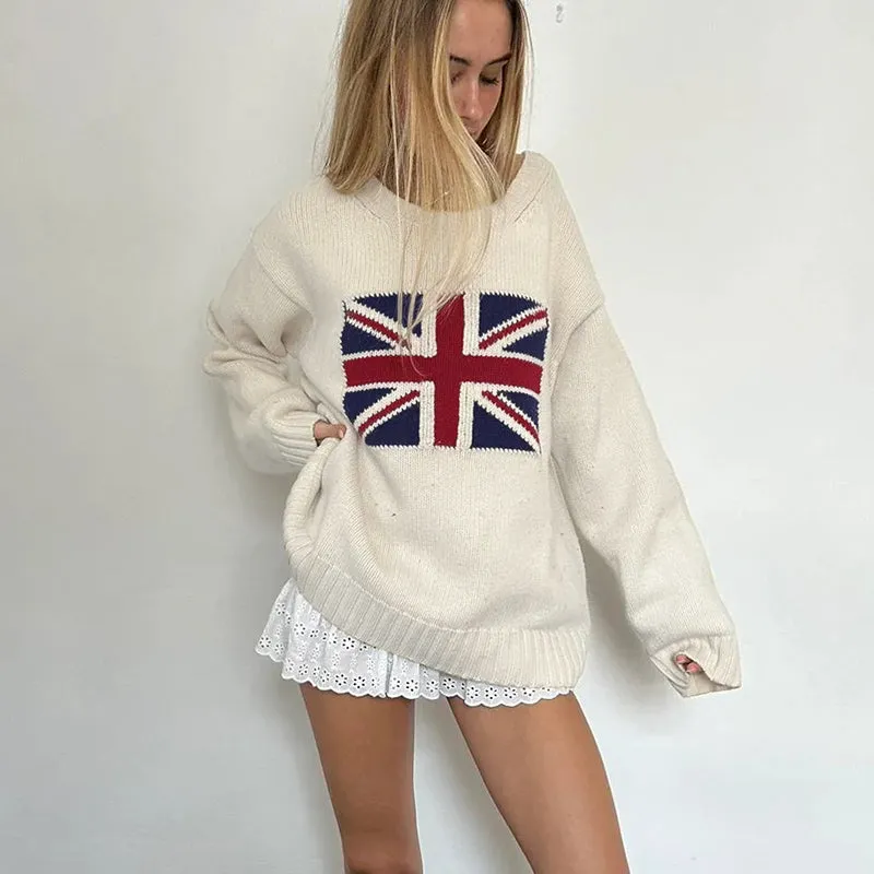 Fashionkova Brit Union Jack Knit Sweater