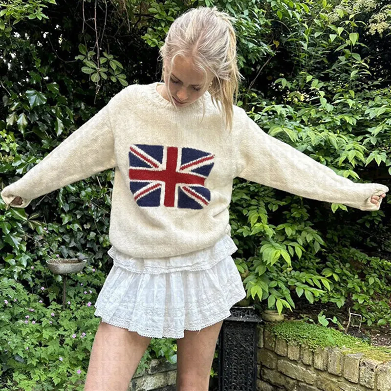 Fashionkova Brit Union Jack Knit Sweater