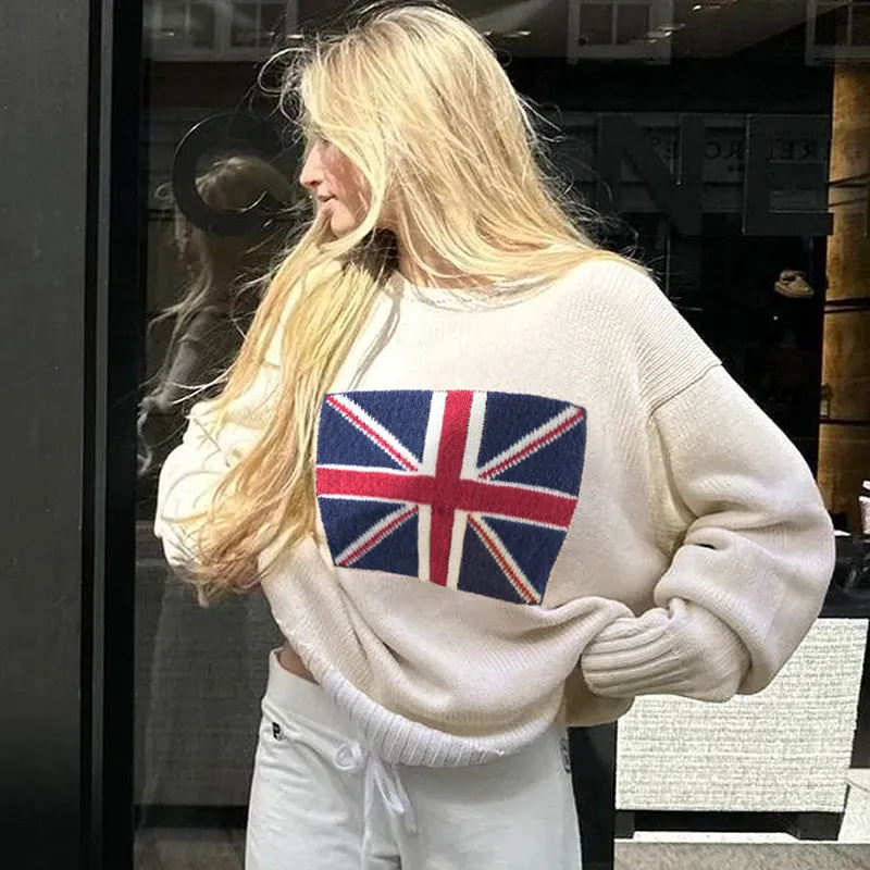 Fashionkova Brit Union Jack Knit Sweater