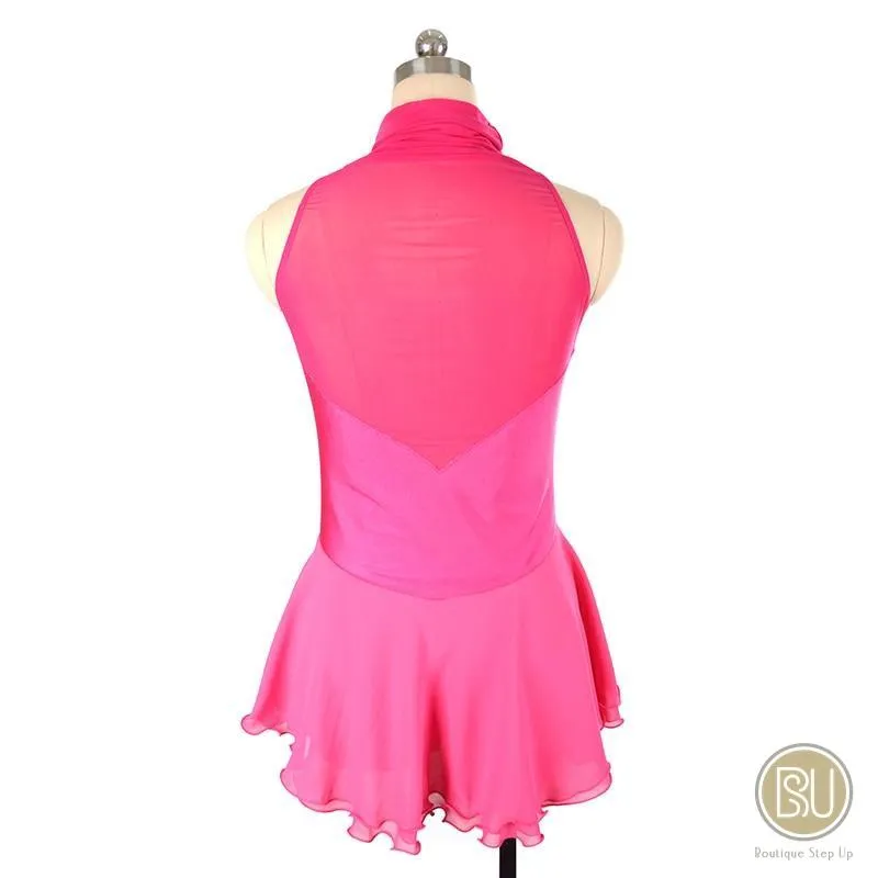 Figure Skating Dress Plain Lycra & Mesh Sleeveless Available in 10   Colors