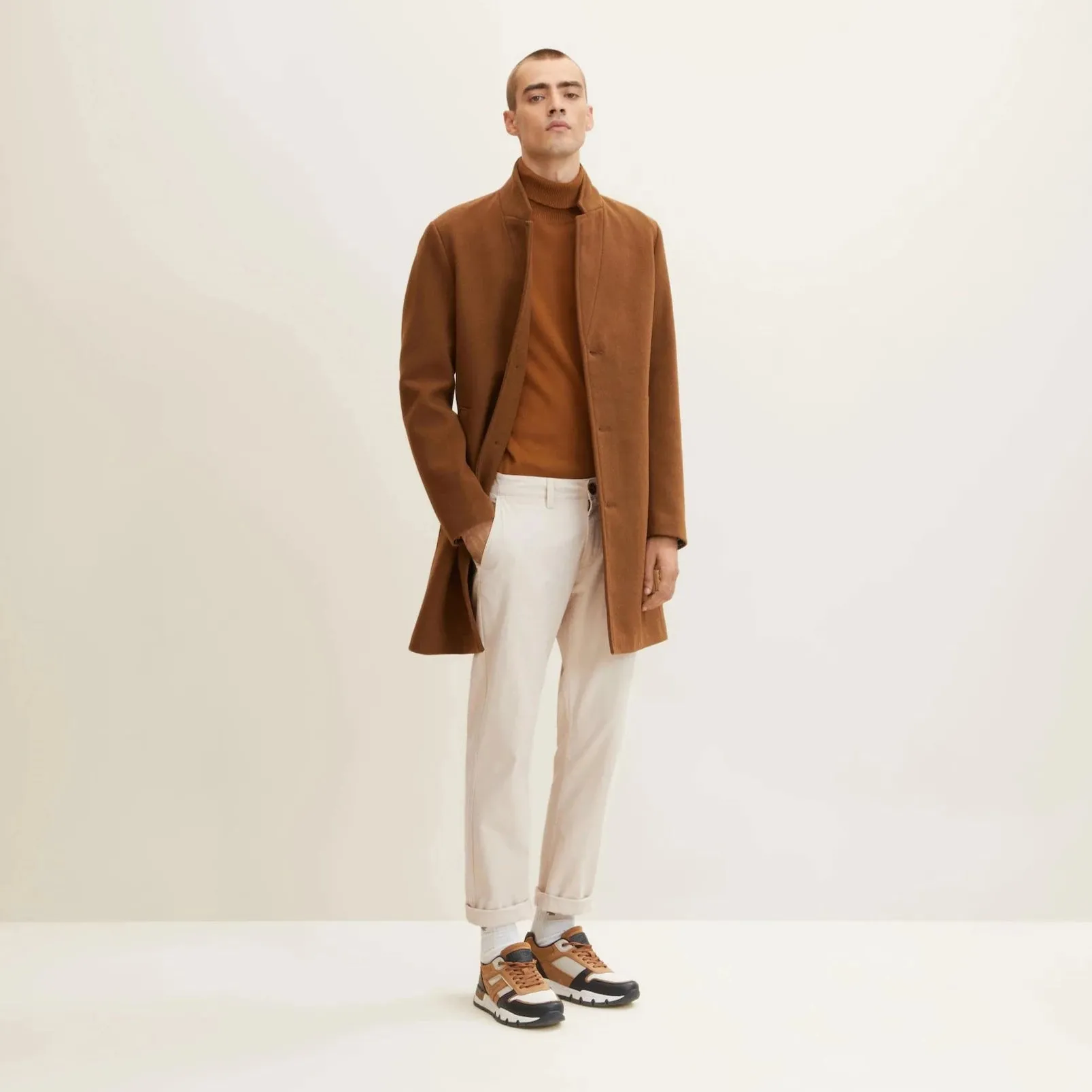 Fine Knitted Turtleneck (Brown)