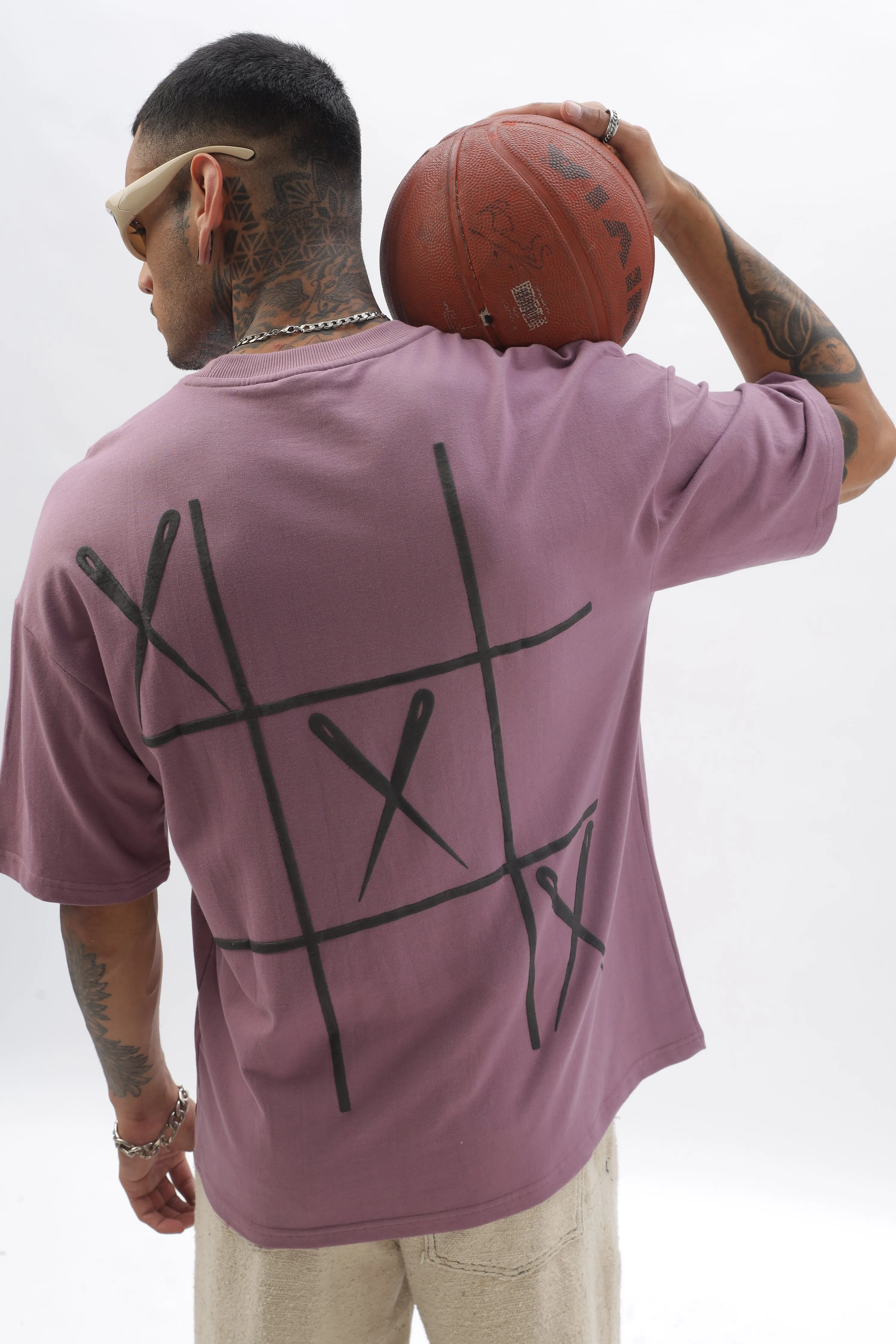 GameOn XO Purple Dropshoulder Tshirt