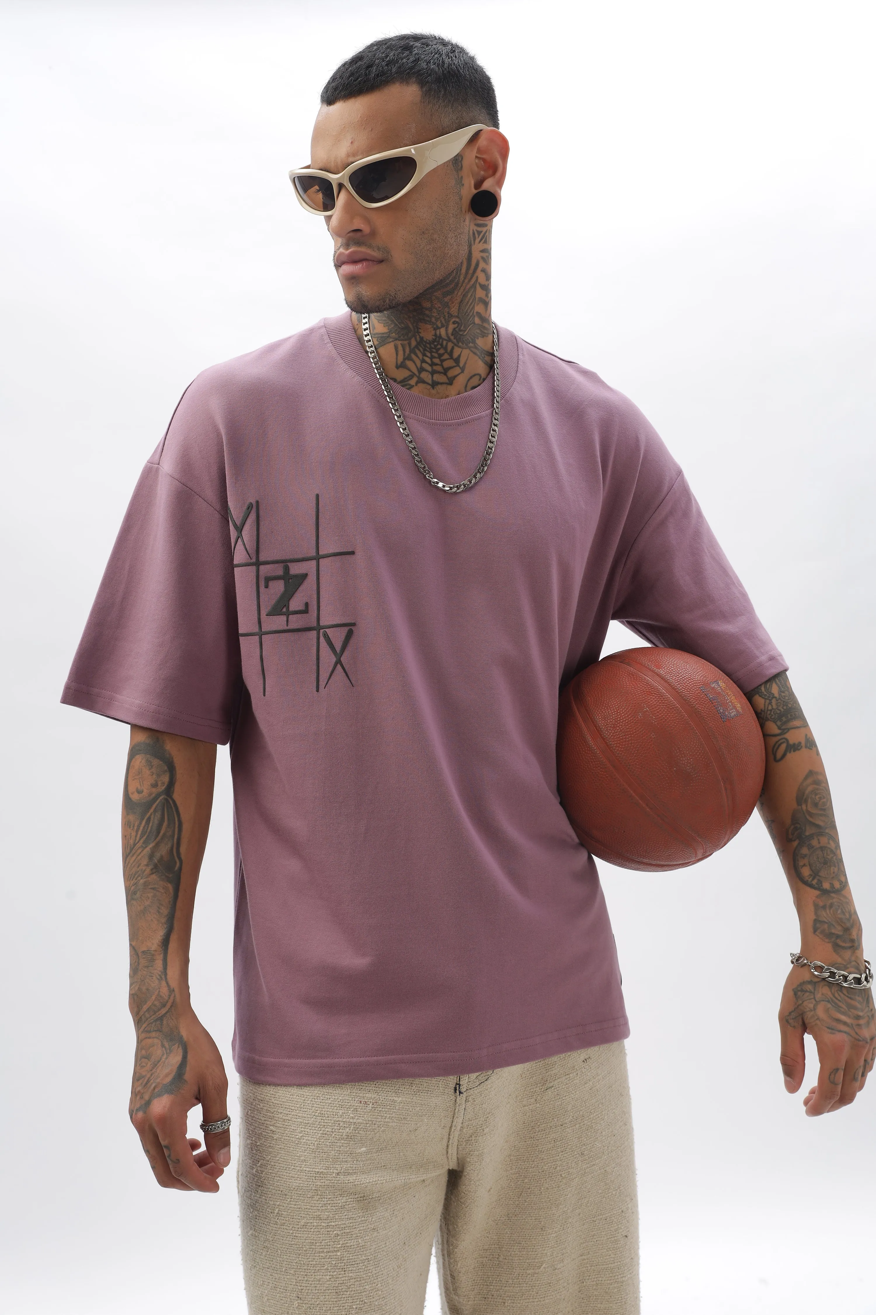 GameOn XO Purple Dropshoulder Tshirt