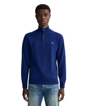 GANT - Superfine Lambswool Half Zip, College Blue ( S & XXL Only)