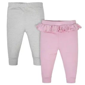 Gerber® 2-Pack Baby Girls Princess Pants