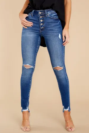 Good To Go Medium Wash Distressed Skinny Jeans