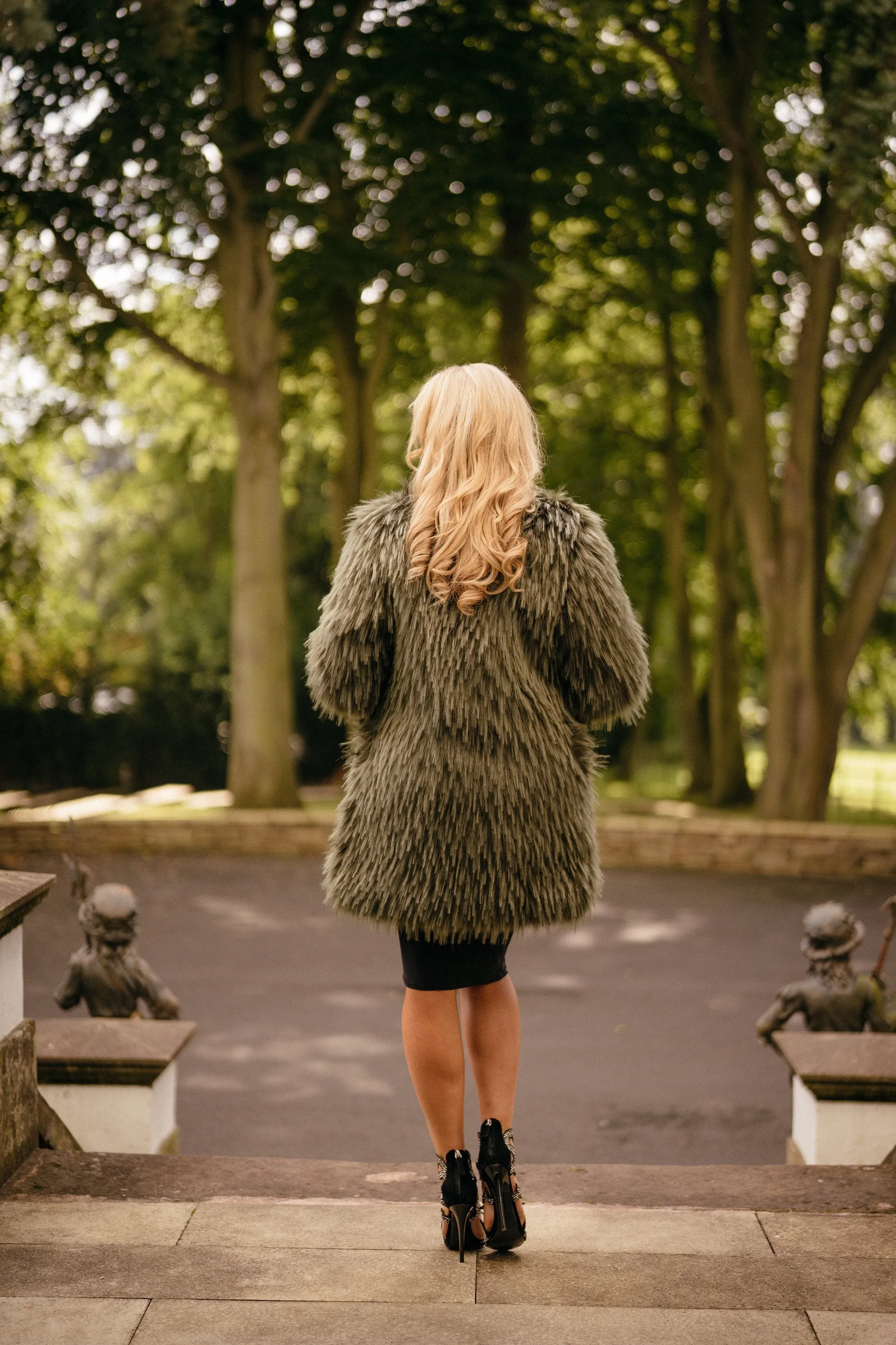 Green Faux Fur Coat