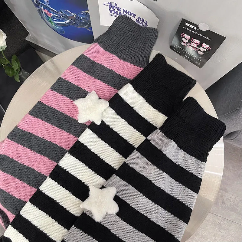 Grey pink y2k leg warmer