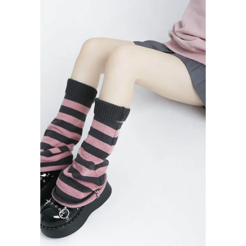 Grey pink y2k leg warmer