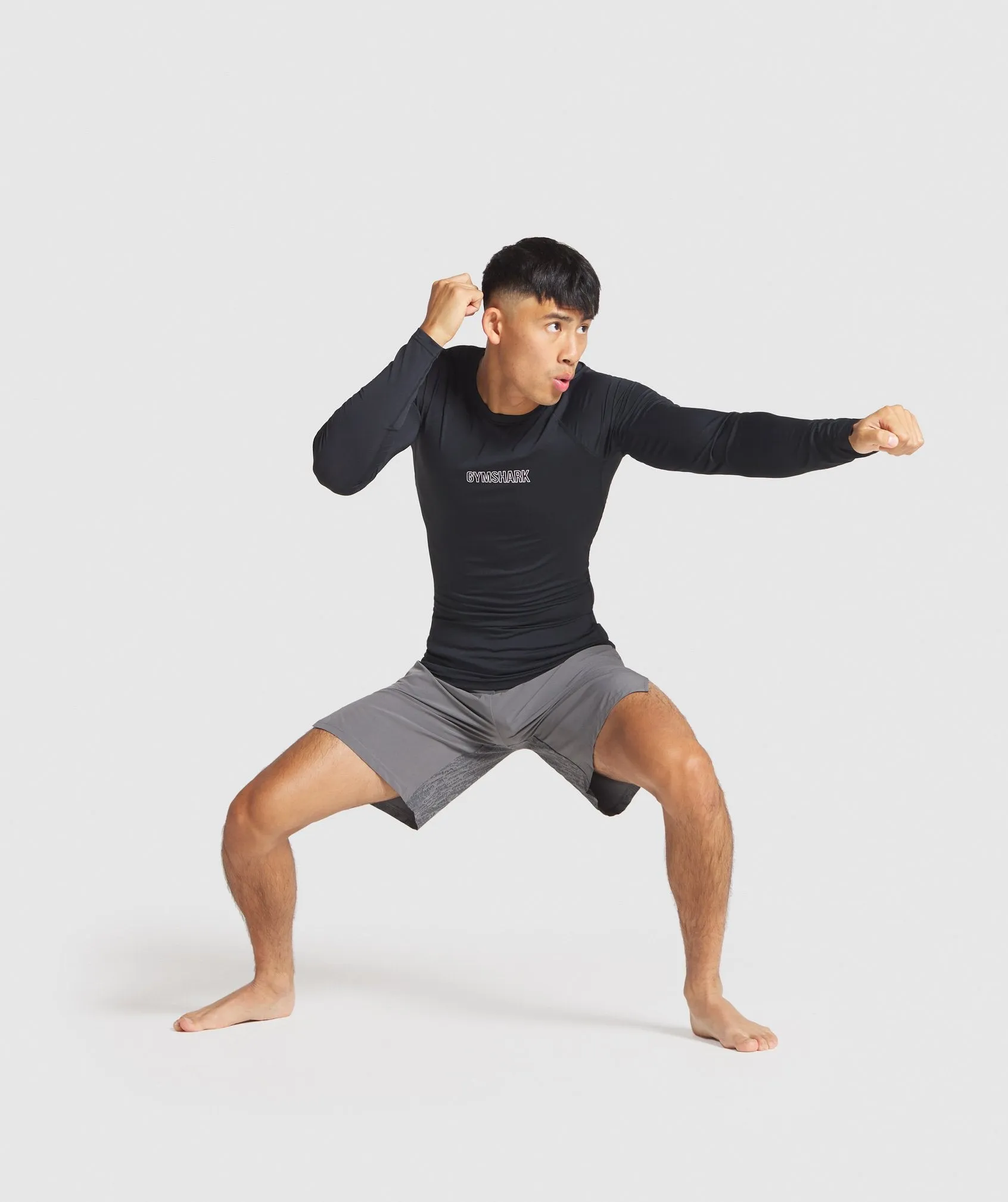 Gymshark Combat Long Sleeve Rashguard - Black