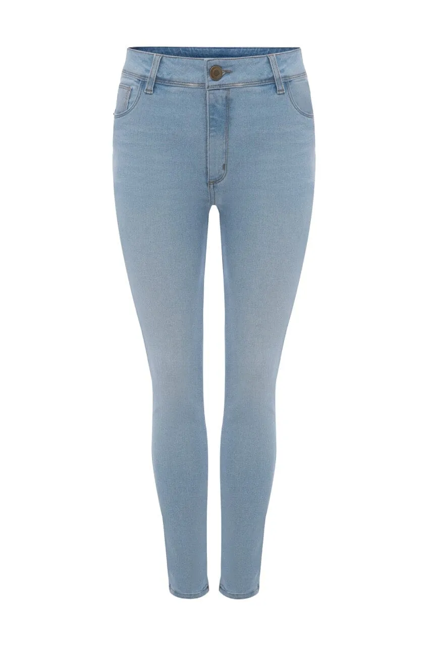 Haley Skinny Jeans Light Denim Blue High Rise