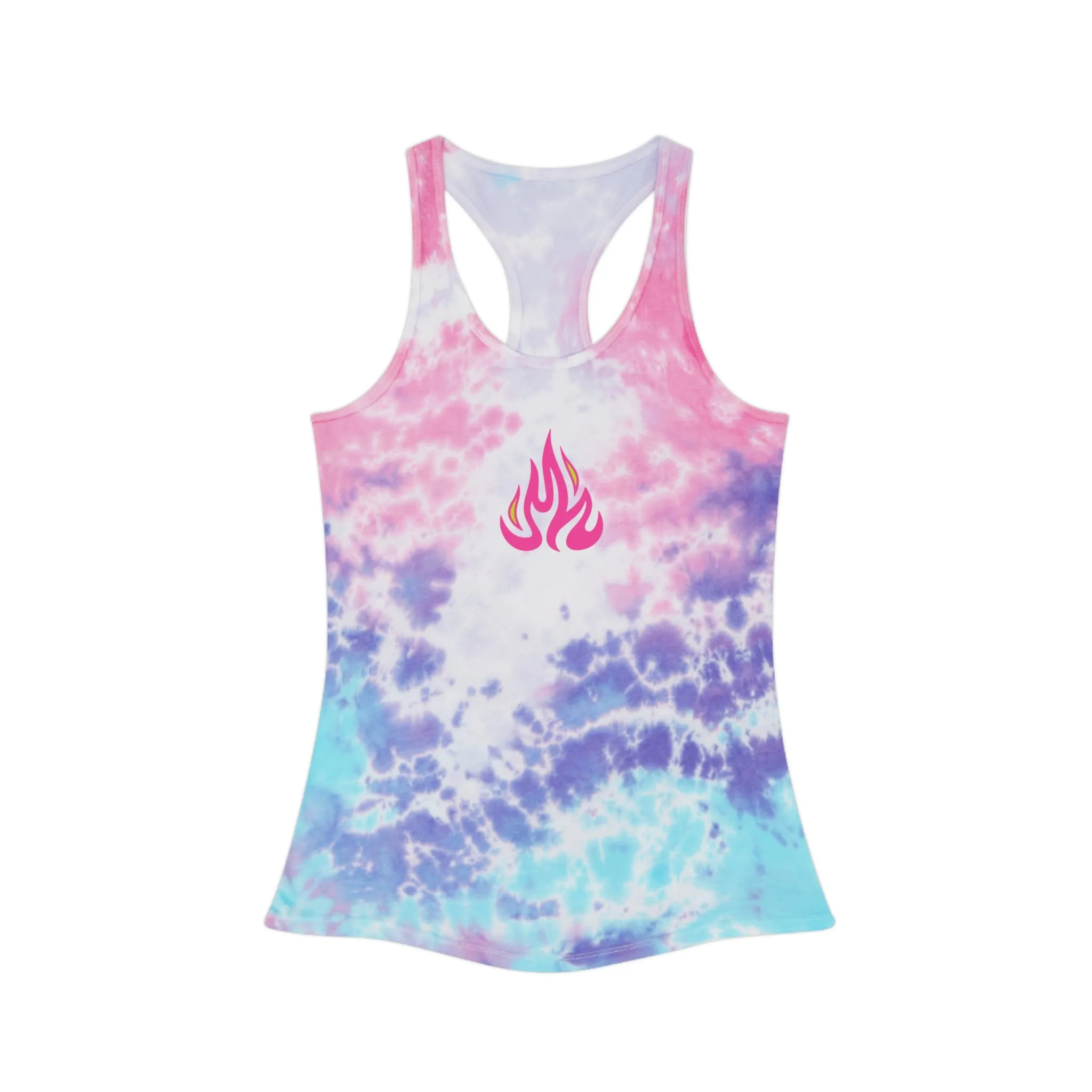 Happy Camper Tie Dye Racerback Tank Top