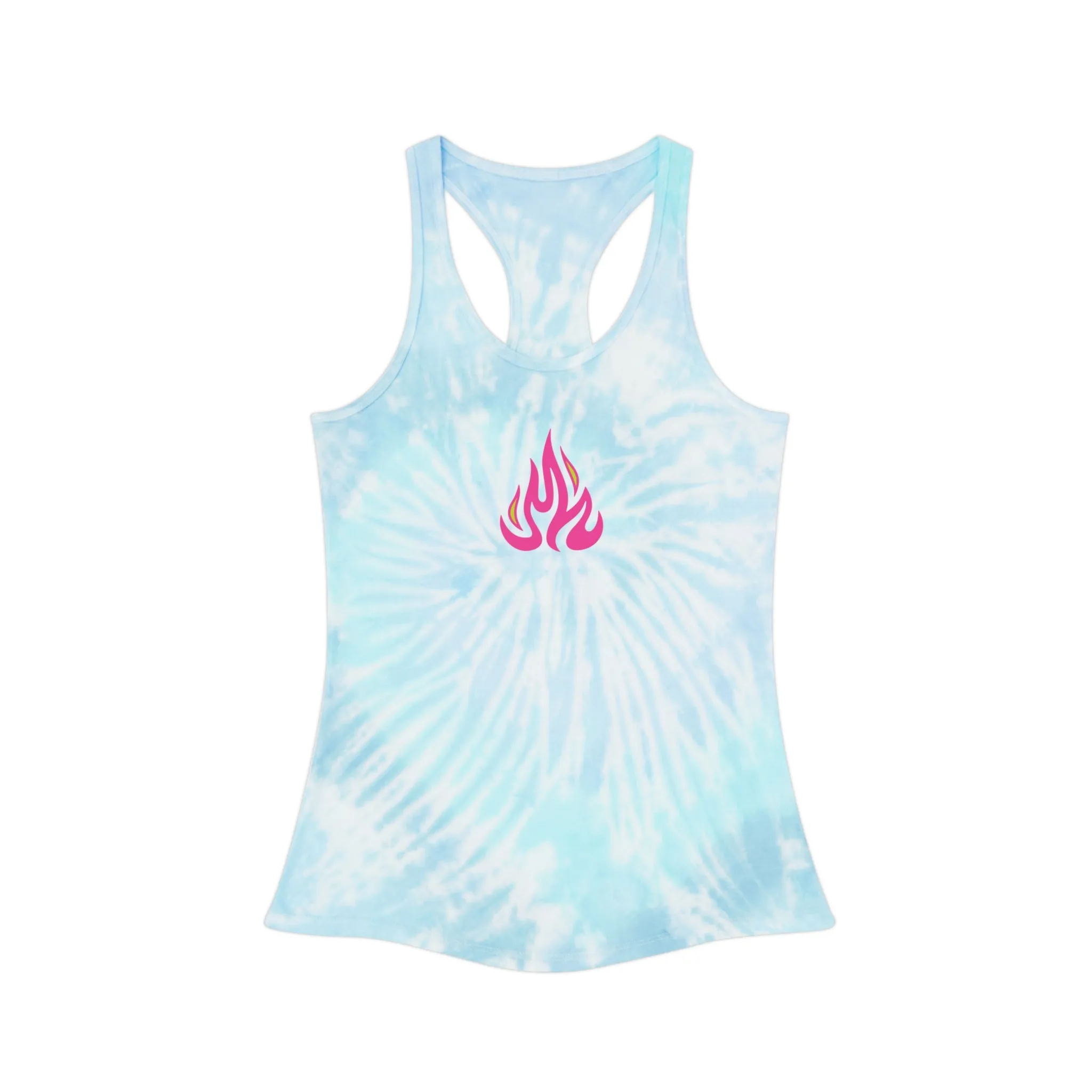 Happy Camper Tie Dye Racerback Tank Top