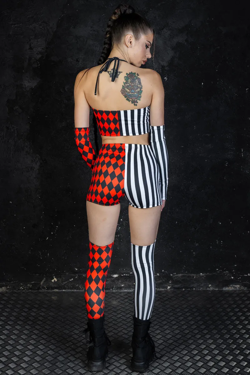 Harlequin Garter Leggings Set