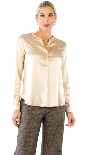 Henley Blouse - Gold