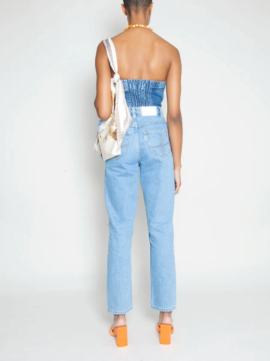 High Waisted Organic & Recycled Thrive Blue Jeans