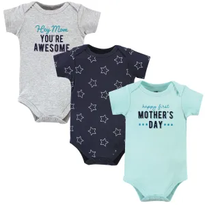 Hudson Baby Cotton Bodysuits, Boy Mothers Day