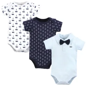 Hudson Baby Cotton Bodysuits, Sailboat Polo