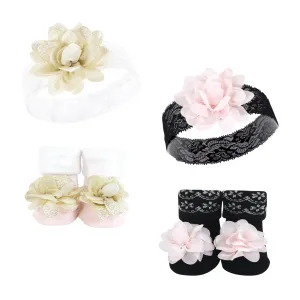 Hudson Baby Headband and Socks Set, Lace