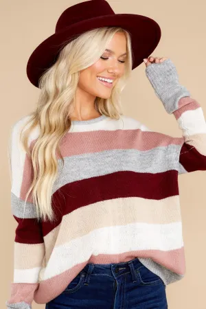 Innocent Fun Grey Multi Stripe Sweater