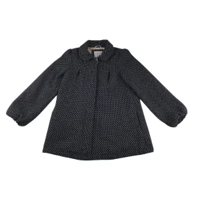 J Jeans coat 11-12 years black spot pattern A-line wool-mix