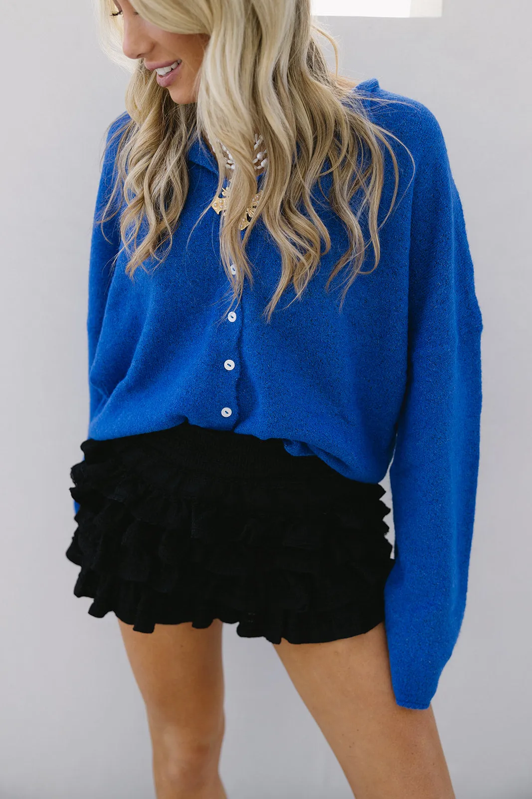 Jenna Ruffle Skort - Black