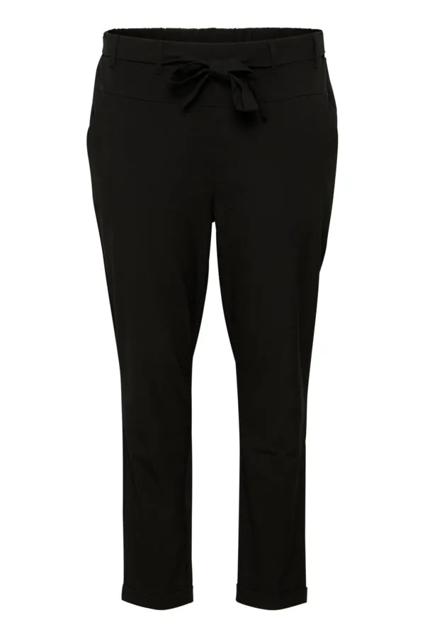 Kaffe Curve Jia Belt Pants in Black